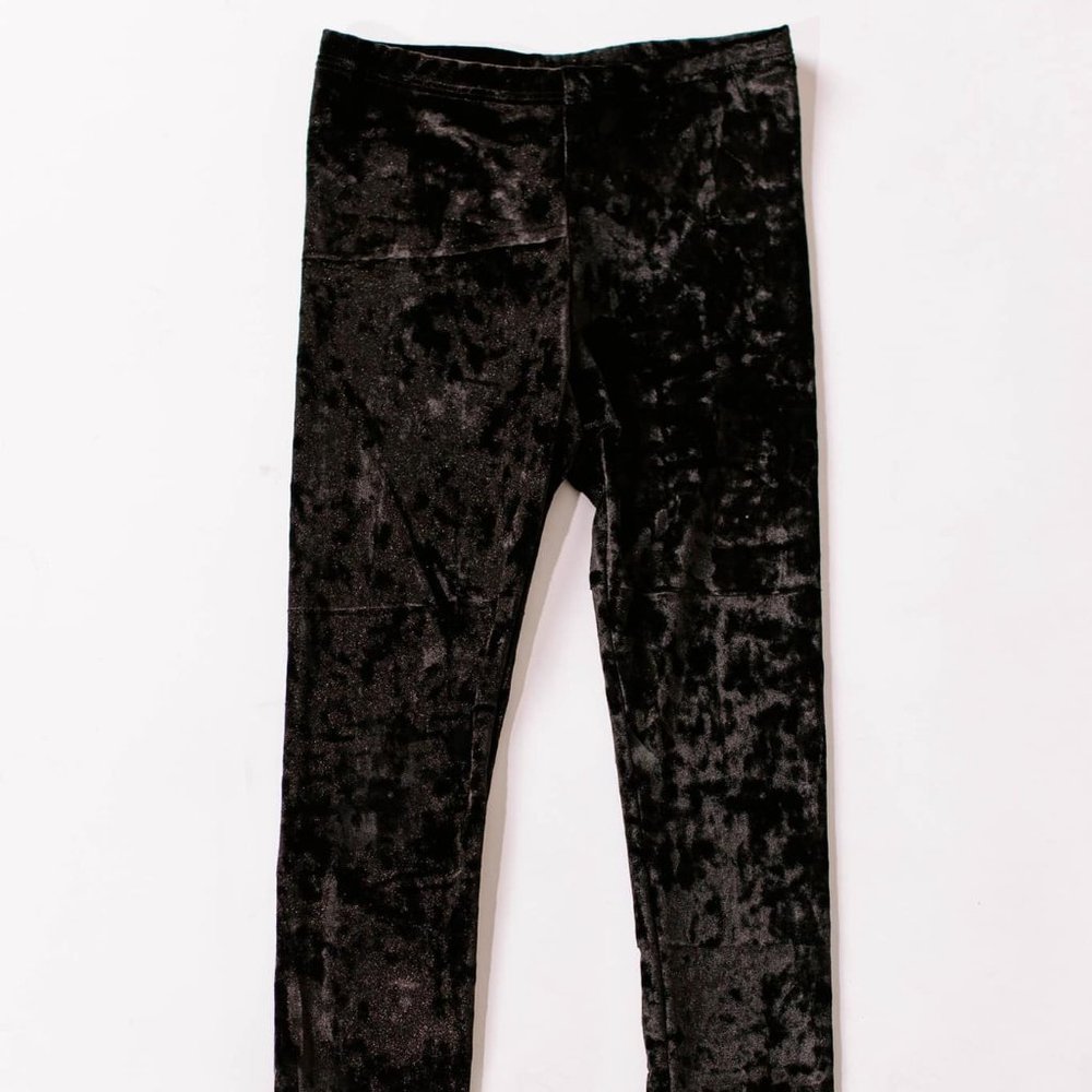 Black Velvet Leggings